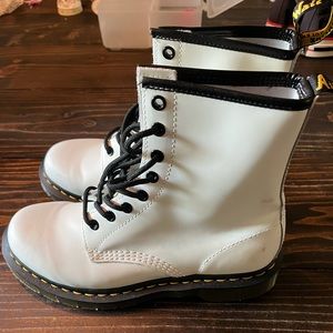 White Doc Marten boots